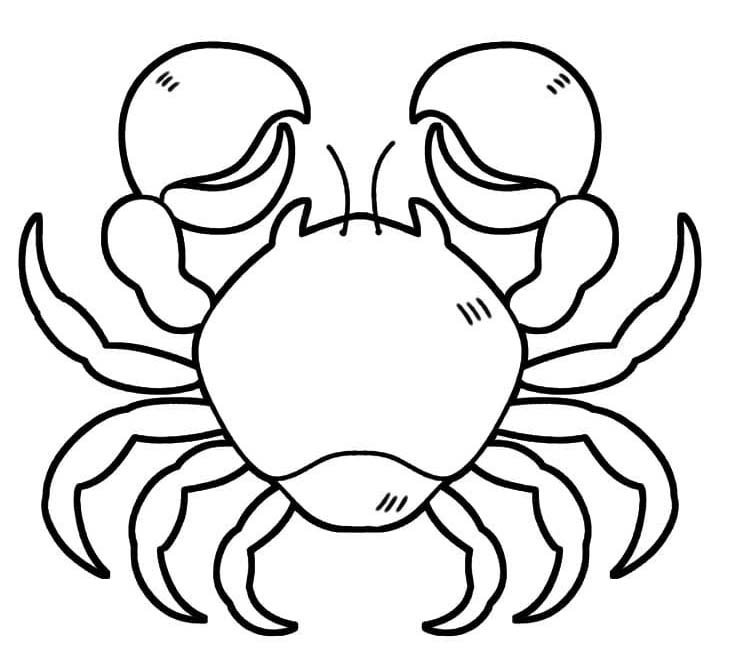Nakreslete Krab k vytisknutí zdarma omalovánka