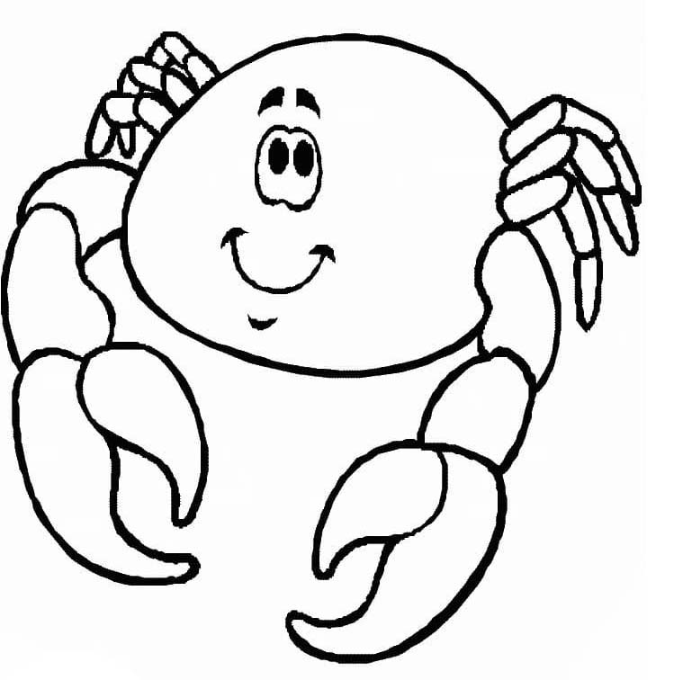 Nakreslete Krab snadný omalovánka
