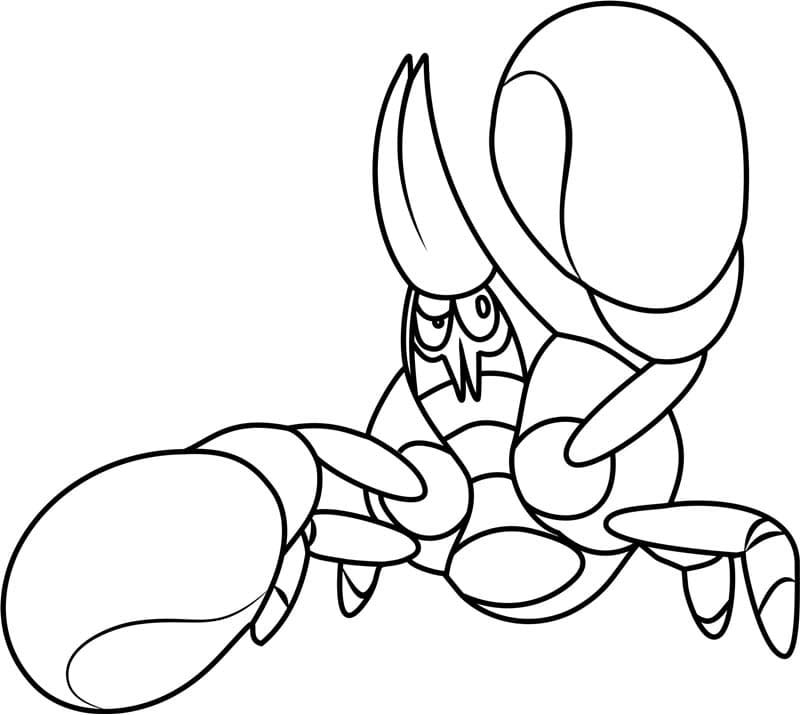 Nakreslete Krab tisknutelné pro děti omalovánka
