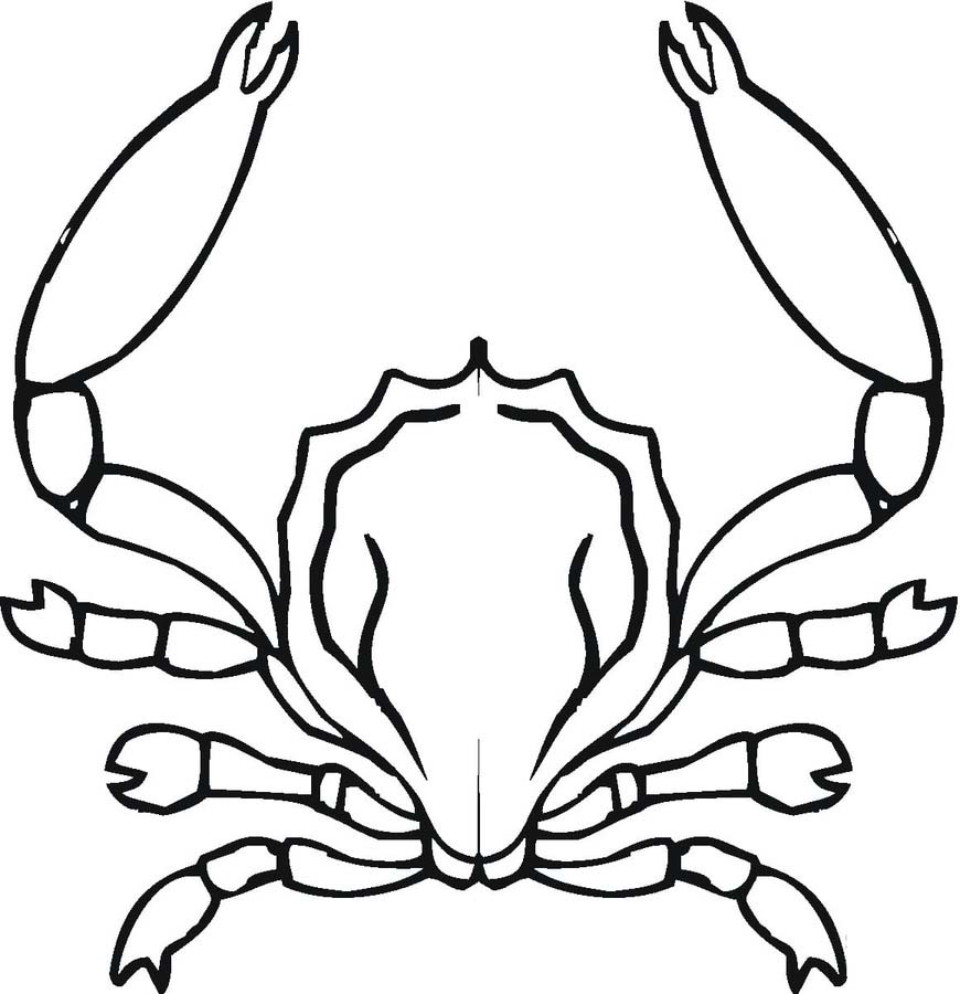 Nakreslete Krab zdarma prostý omalovánka