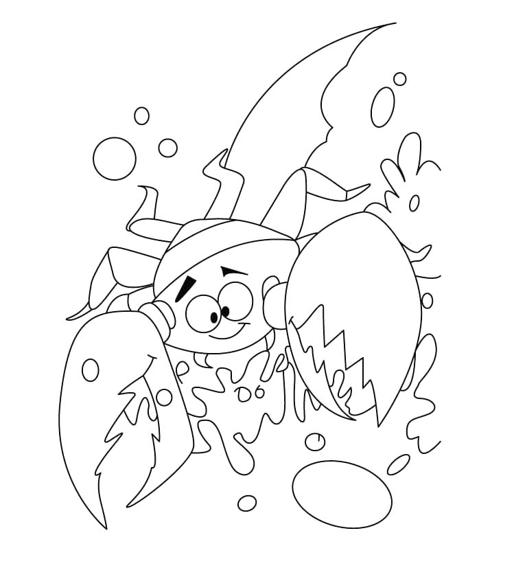 Nakreslete Krab zdarma základní omalovánka