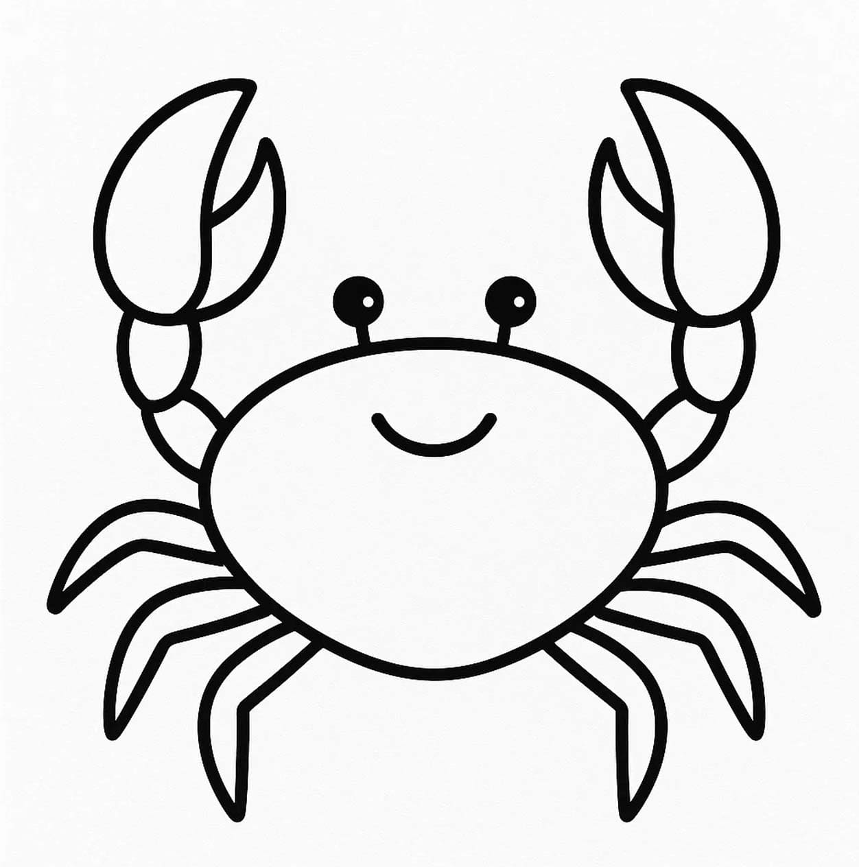 Nakreslete Krab zdarma omalovánka