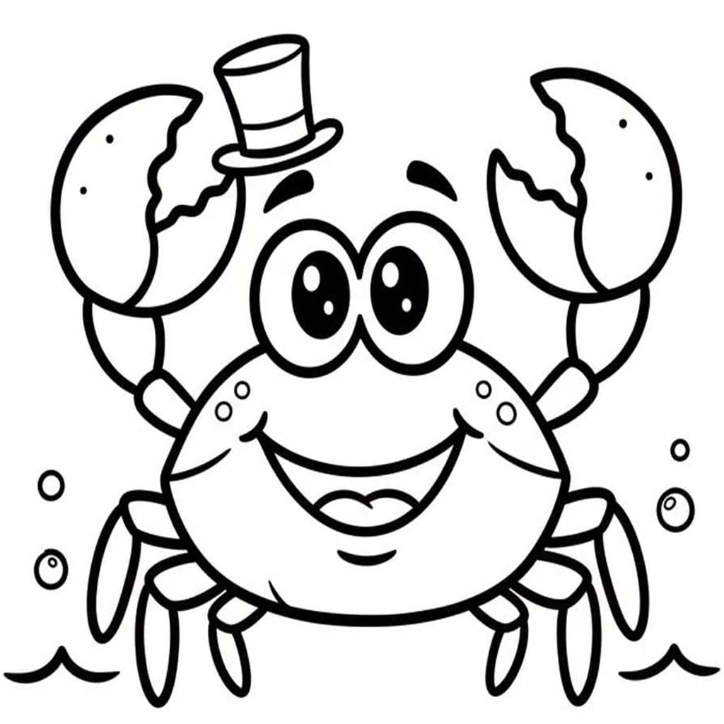 Nakreslete Krab omalovánka