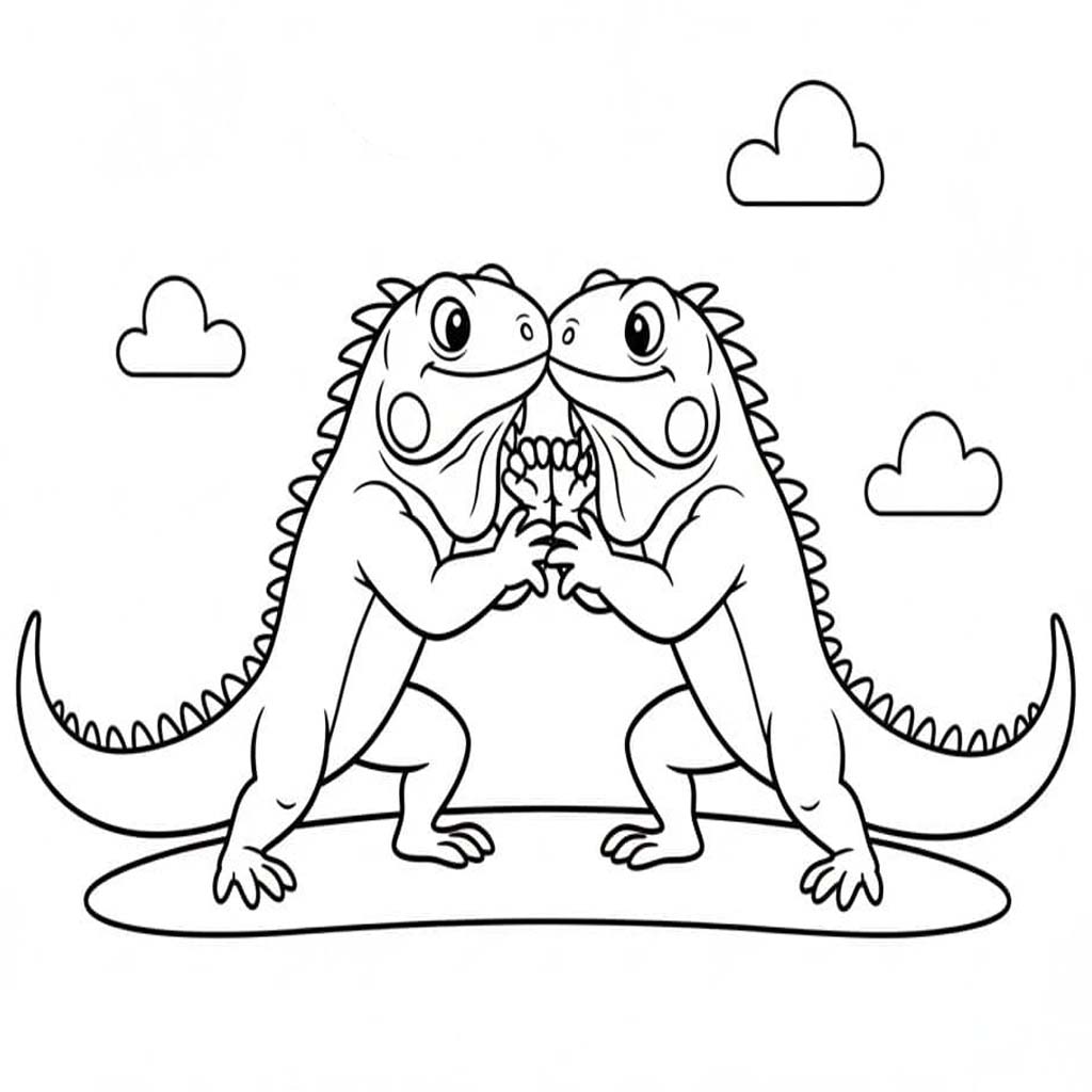 Nakreslete Leguán základní omalovánka