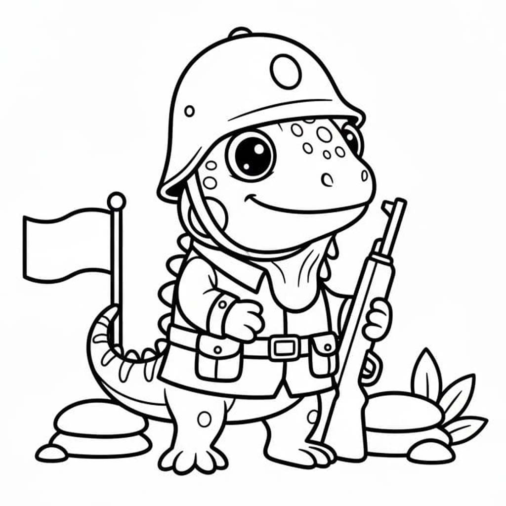 Nakreslete Leguán zdarma omalovánka