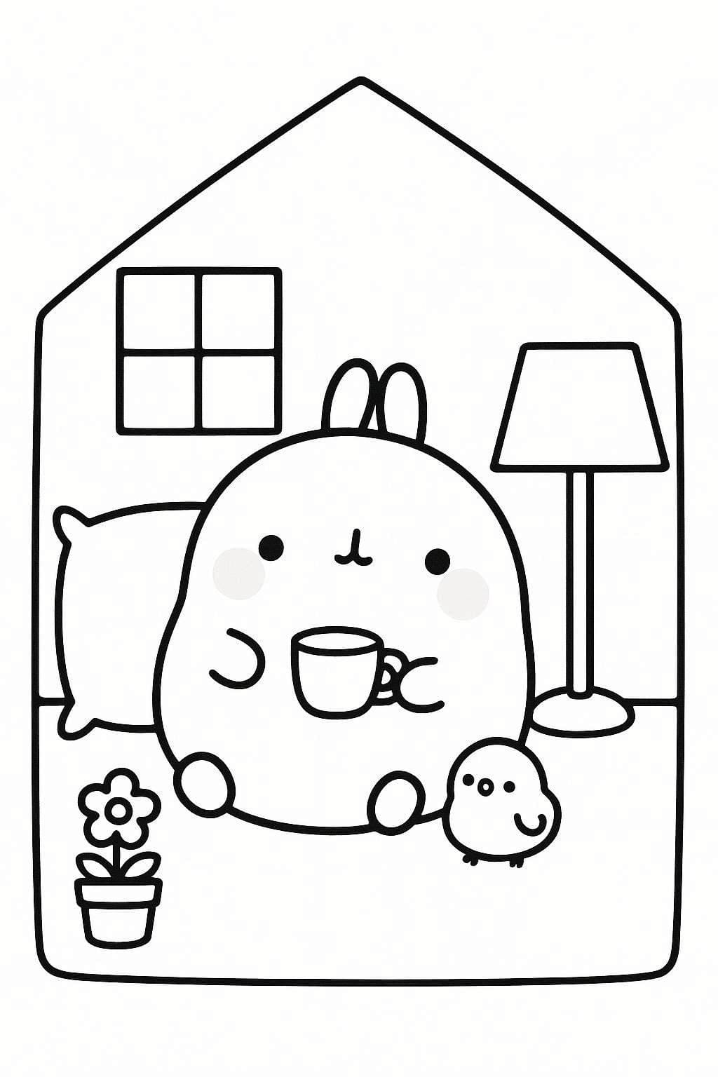 Nakreslete Molang zdarma základní omalovánka