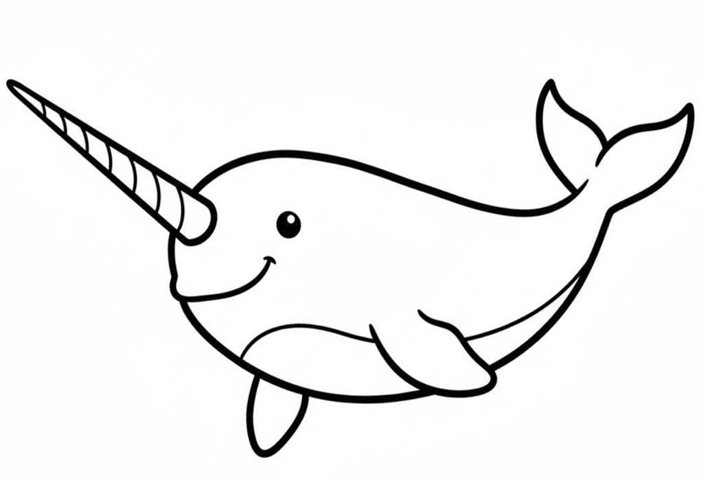 Nakreslete Narval k vytisknutí omalovánka