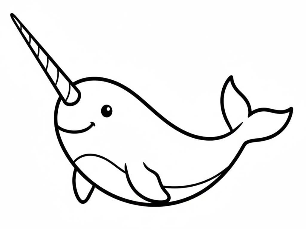 Nakreslete Narval prostý omalovánka