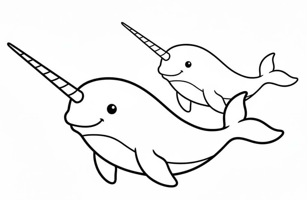 Nakreslete Narval základní omalovánka