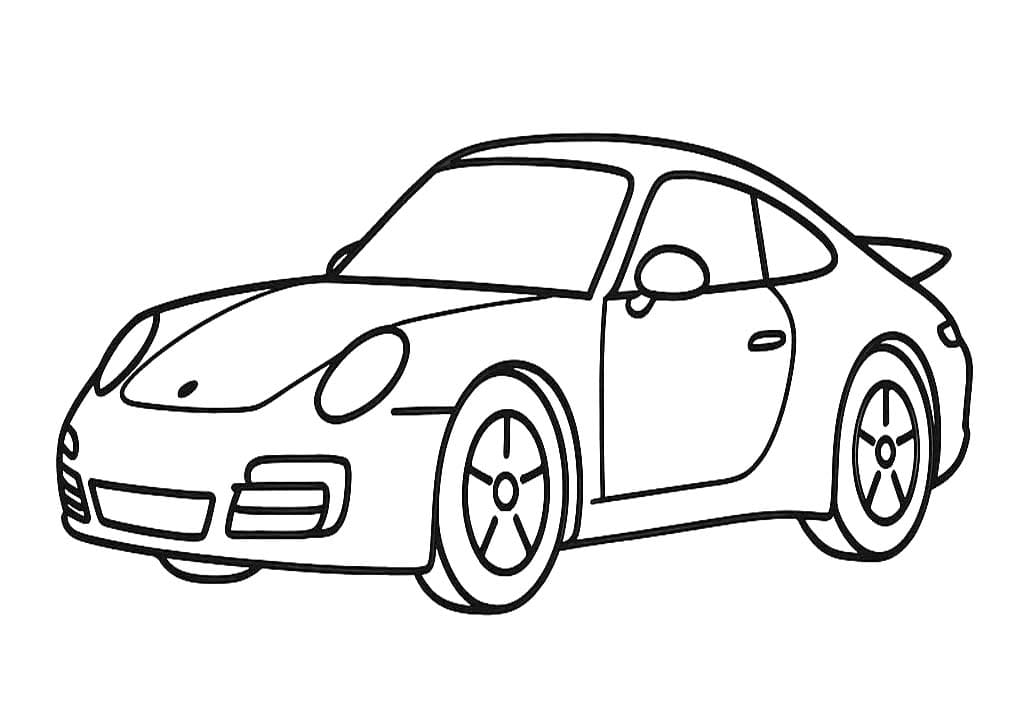 Nakreslete Porsche prostý tisknutelné omalovánka