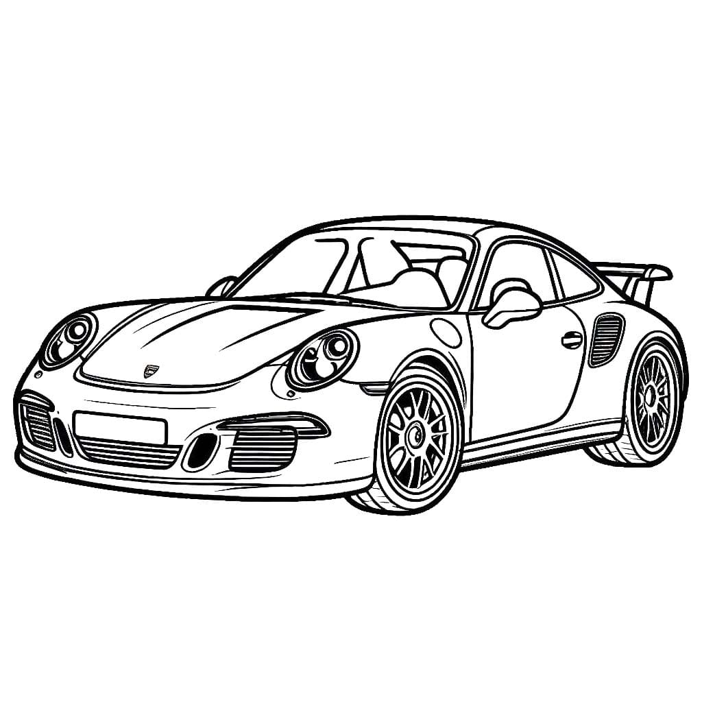 Nakreslete Porsche zdarma omalovánka