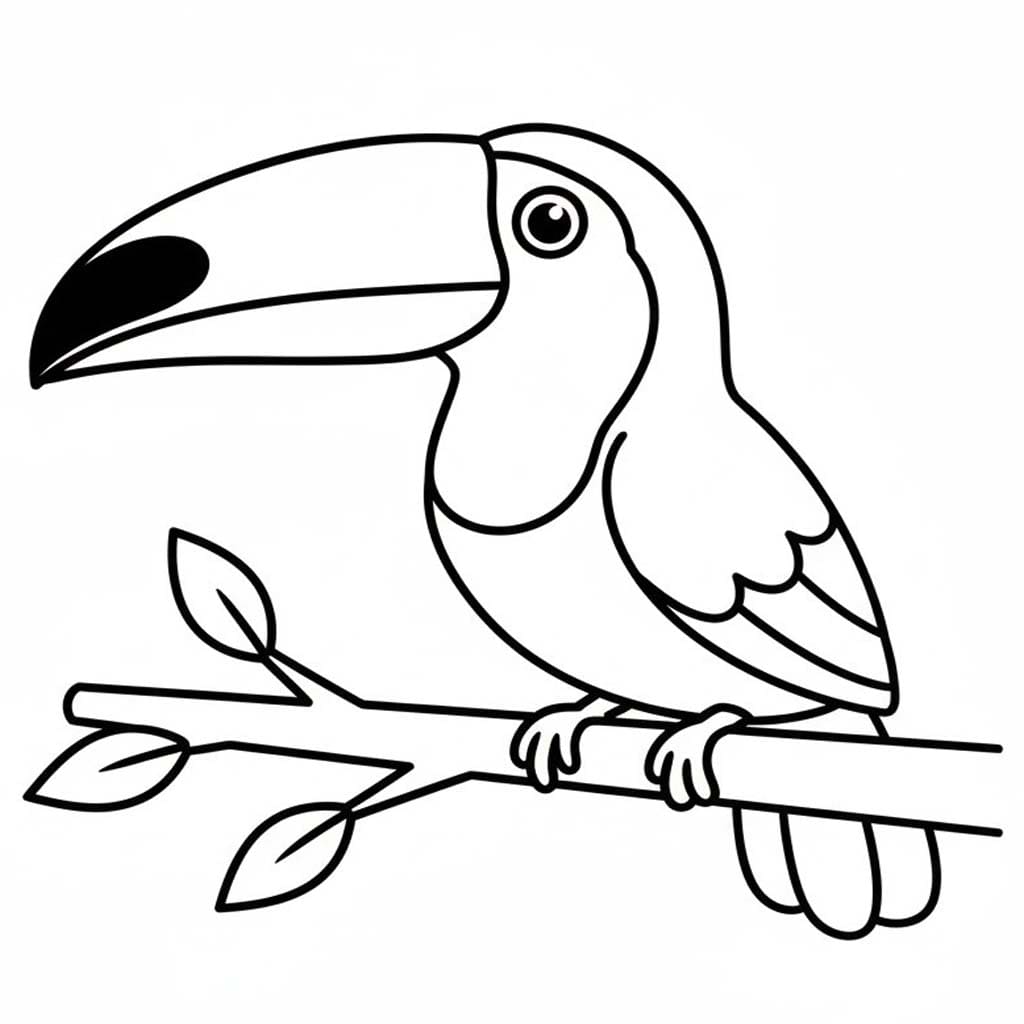 Nakreslete Tukan prostý omalovánka