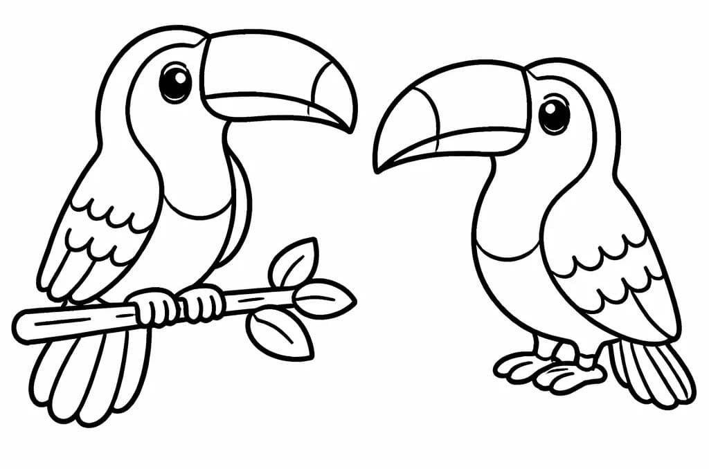 Nakreslete Tukan zdarma omalovánka