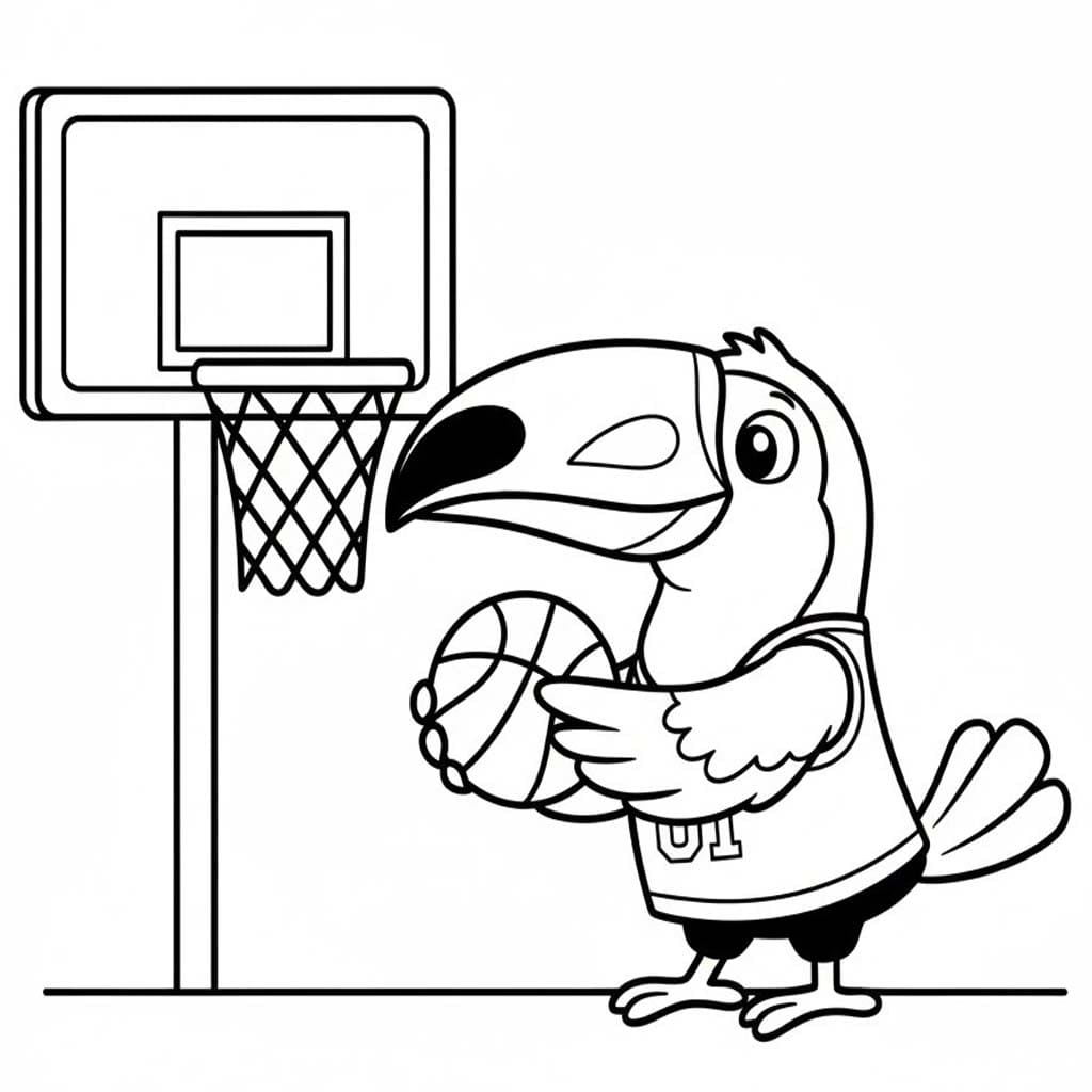 Nakreslete Tukan omalovánka