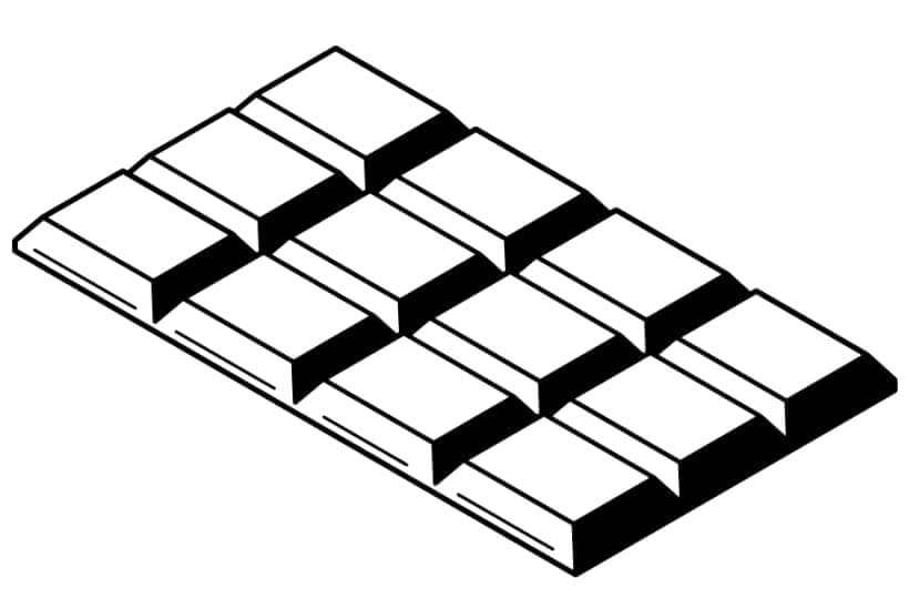 Obraz Čokoláda zdarma tisknutelné omalovánka