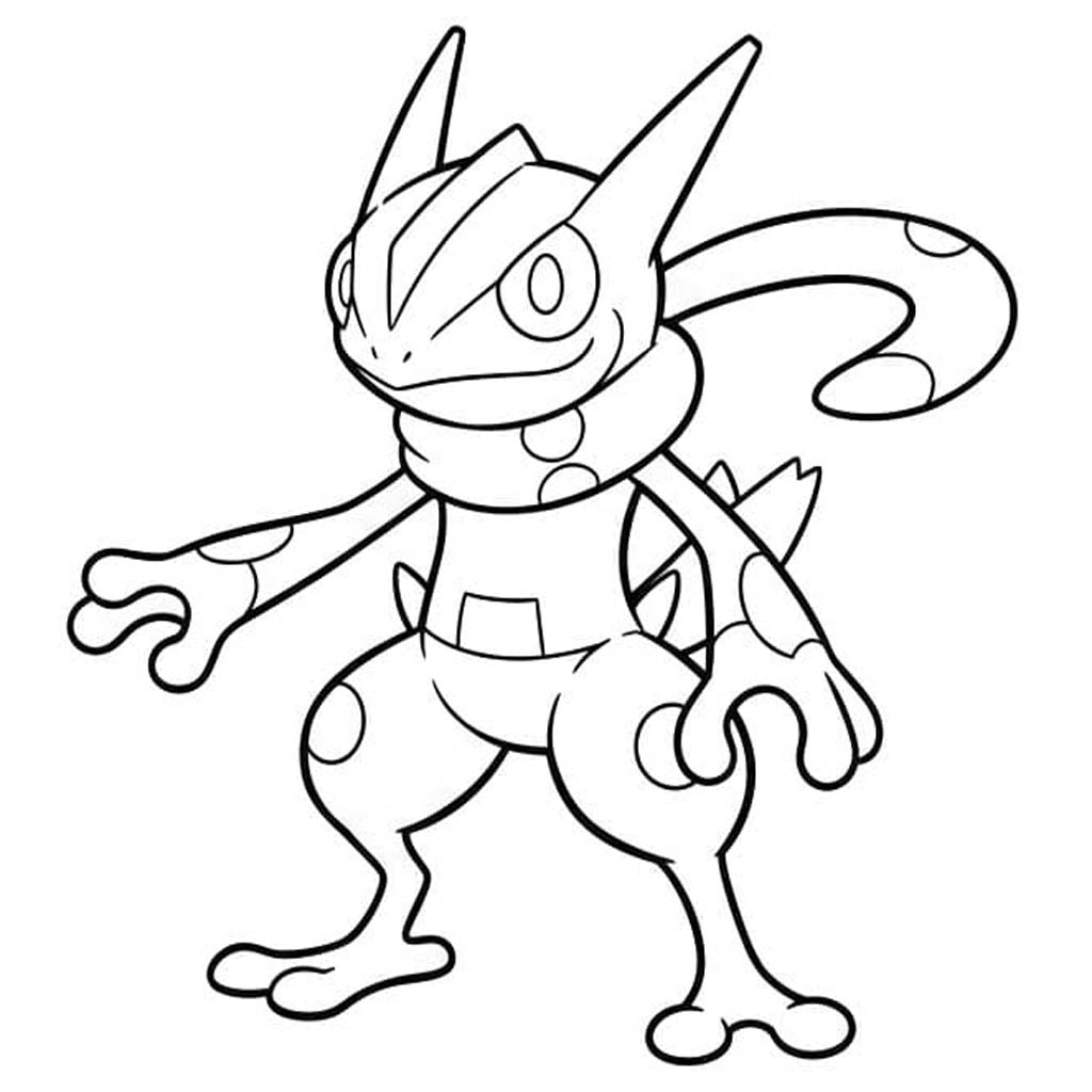 Obraz Greninja zdarma tisknutelné omalovánka