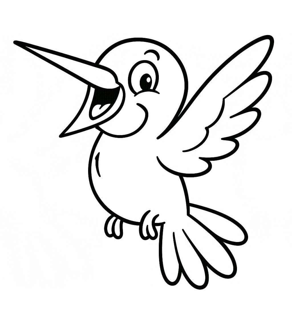 Obraz Kolibřík tisknutelné omalovánka