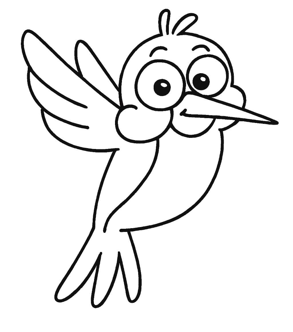 Obraz Kolibřík zdarma tisknutelné omalovánka