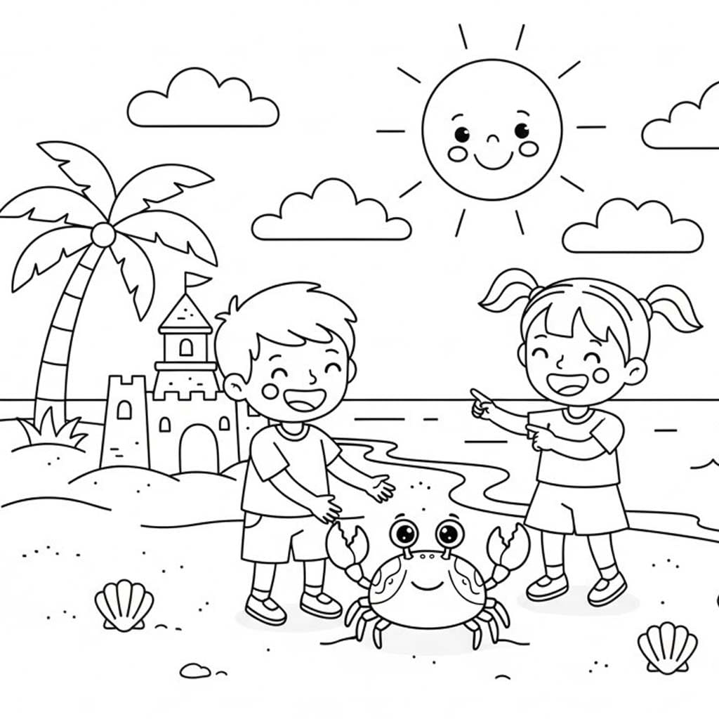 Obraz Krab zdarma omalovánka