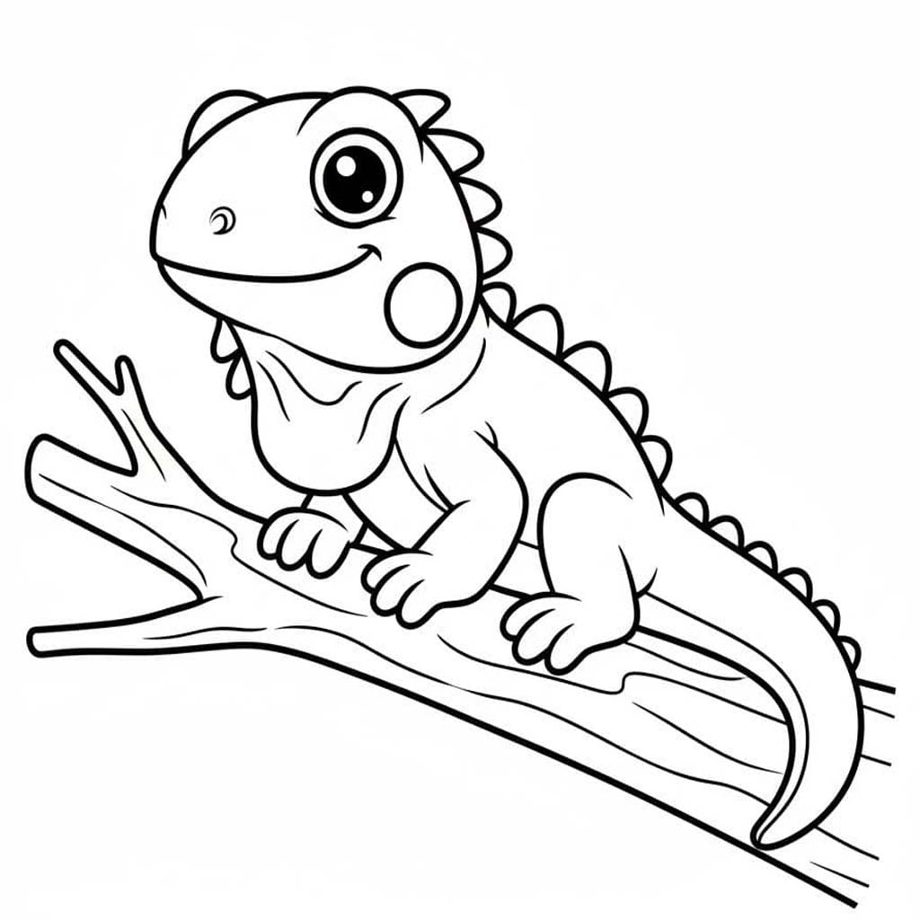 Obraz Leguán zdarma omalovánka