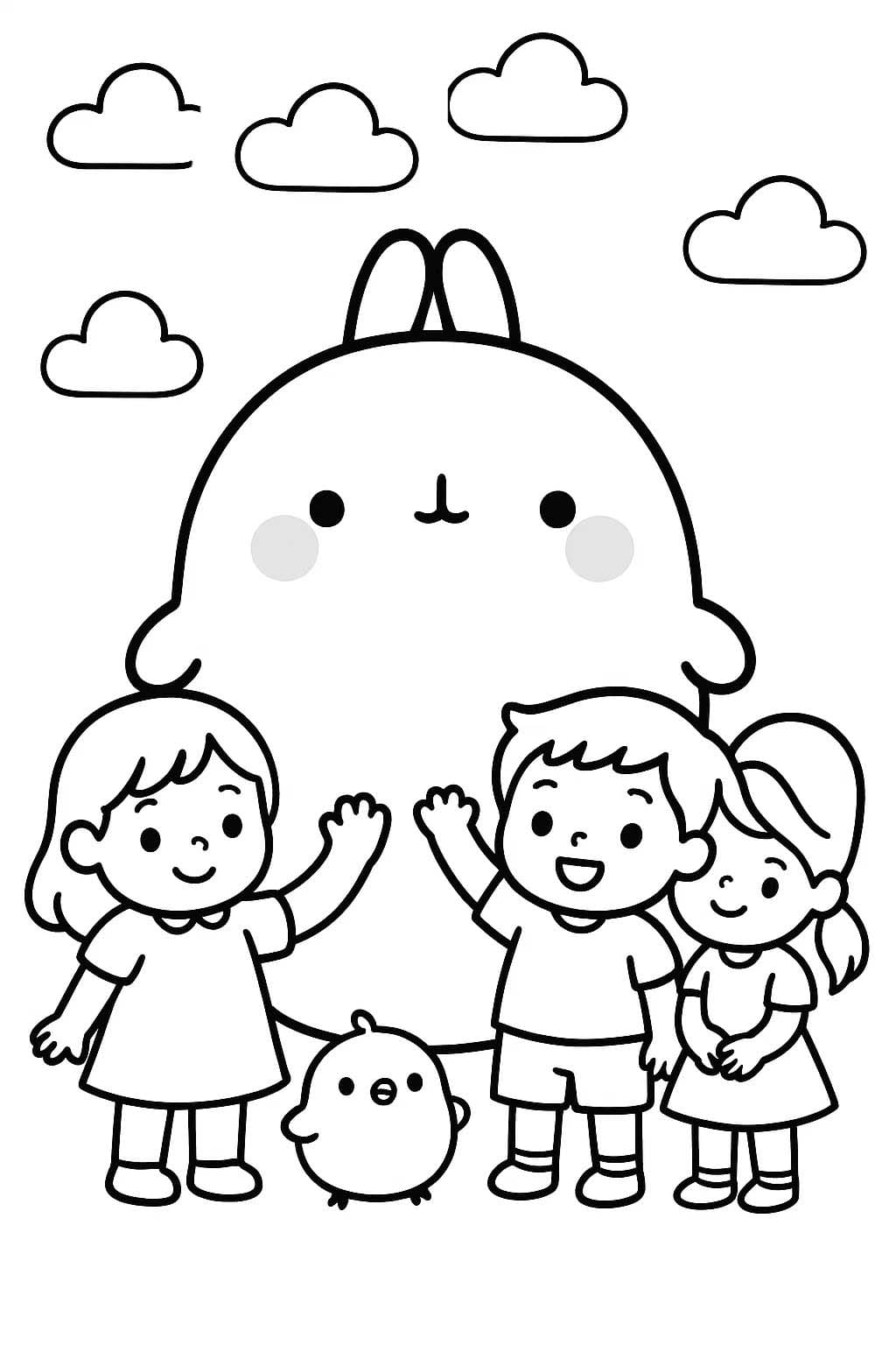 Obraz Molang tisknutelné omalovánka