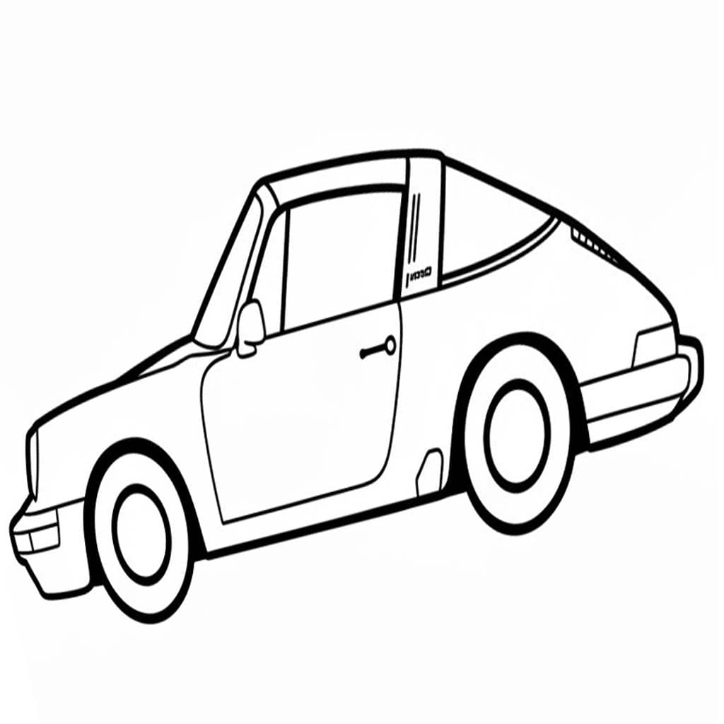 Porsche zdarma tisknutelné pro děti omalovánka