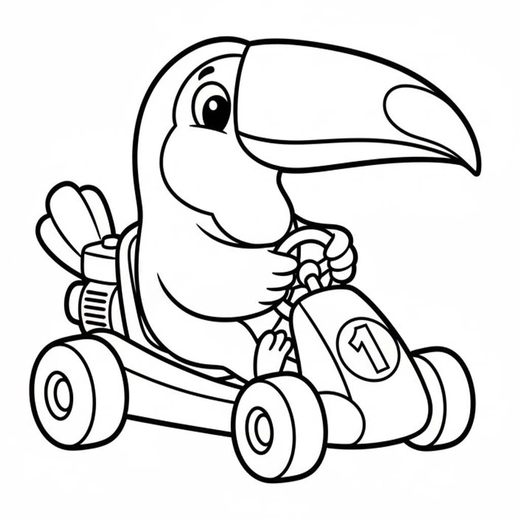 Tukan k vytisknutí zdarma omalovánka