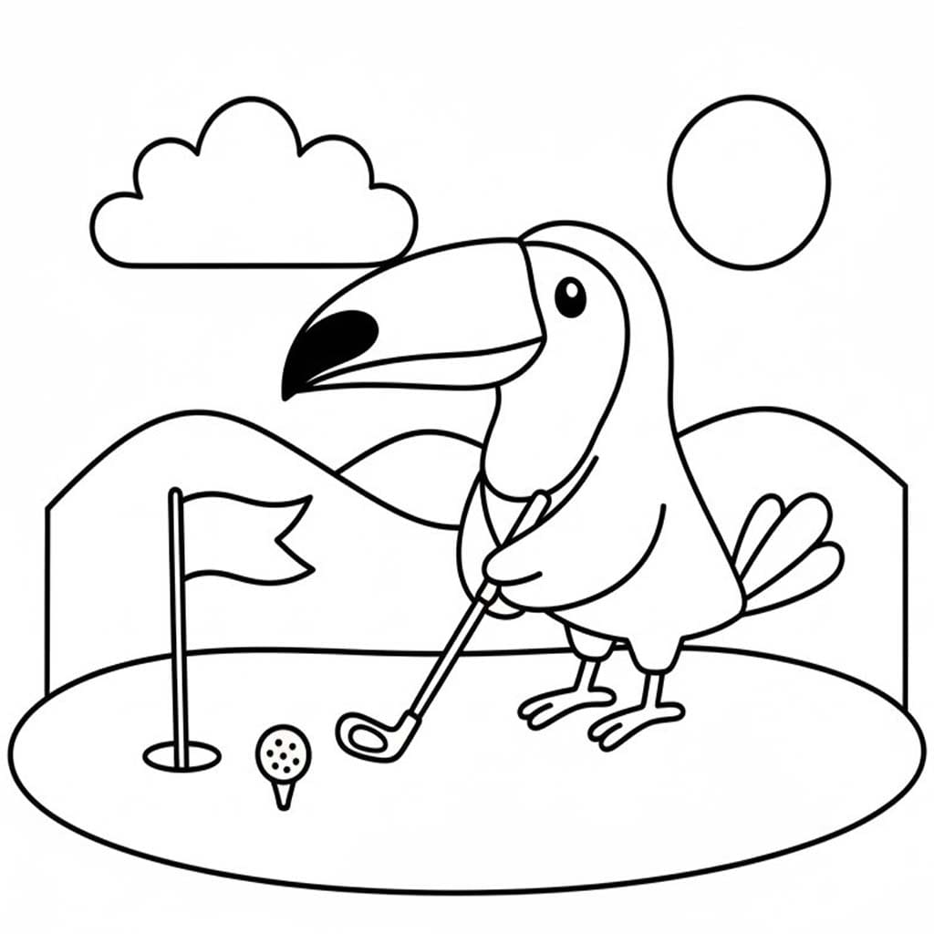 Tukan pro děti omalovánka
