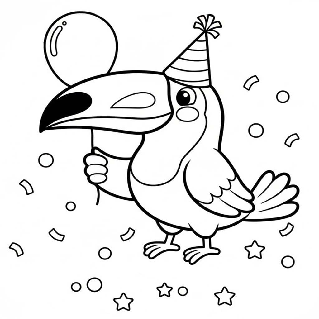 Tukan prostý tisknutelné omalovánka