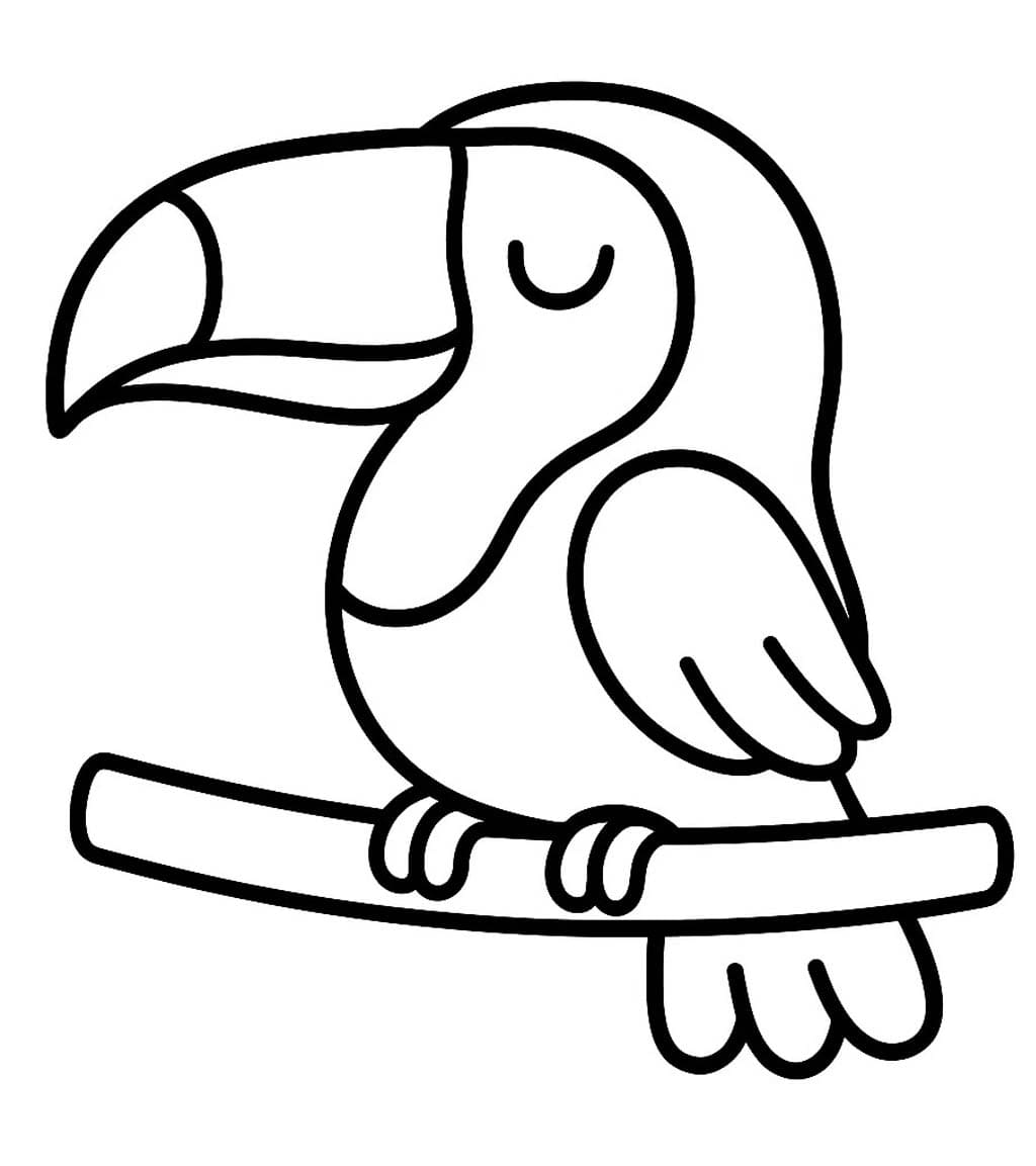 Tukan tisknutelné omalovánka