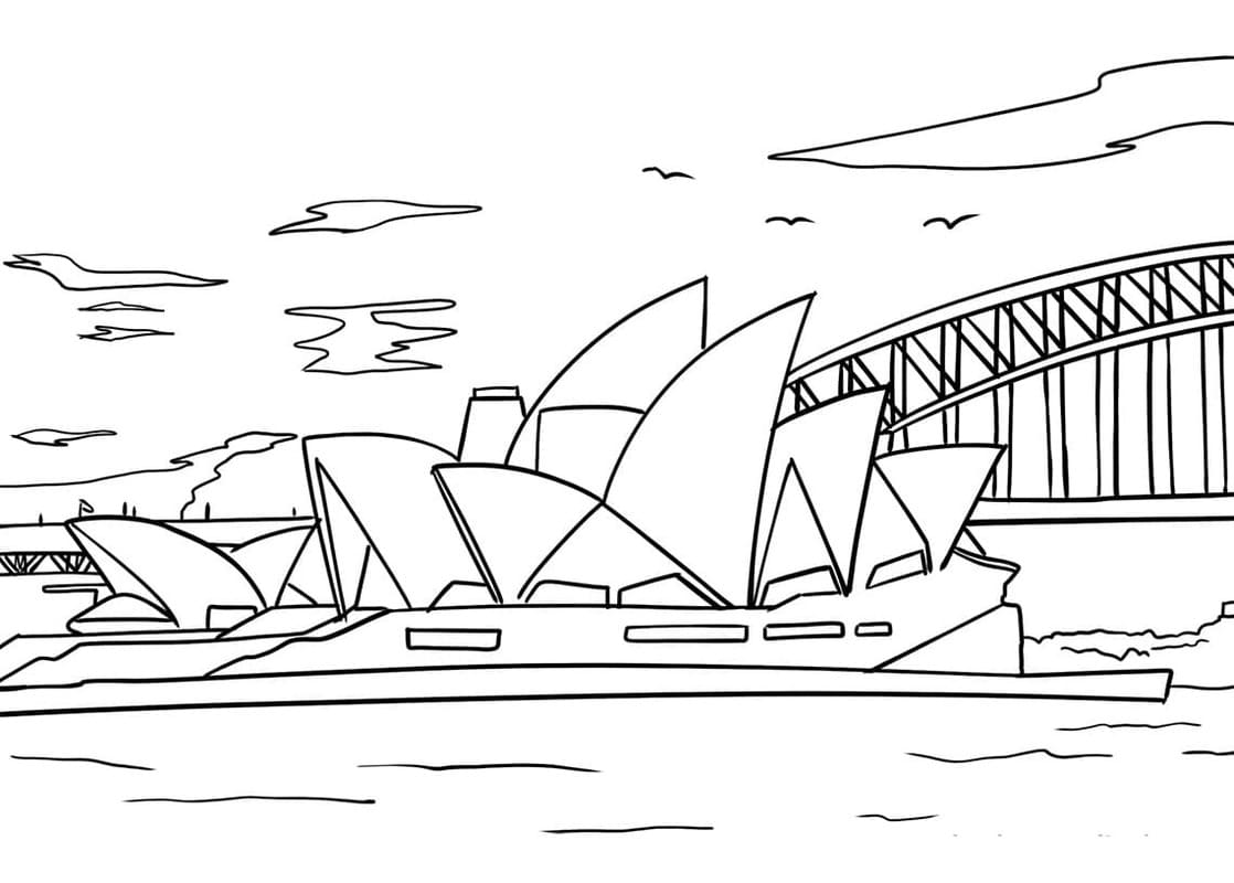 Austrálie tisknutelné omalovánka