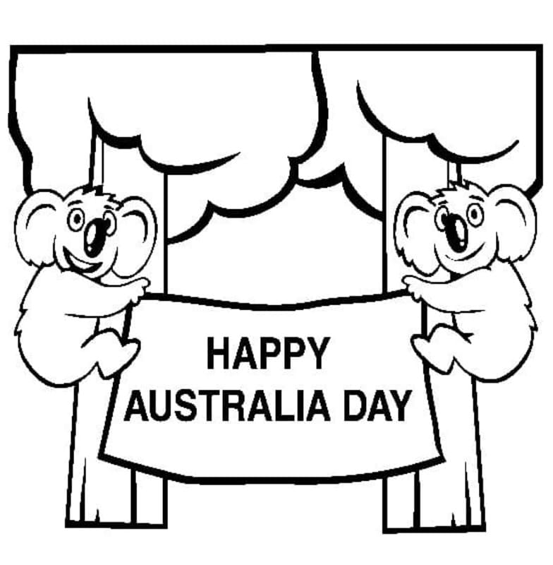 Austrálie zdarma základní omalovánka