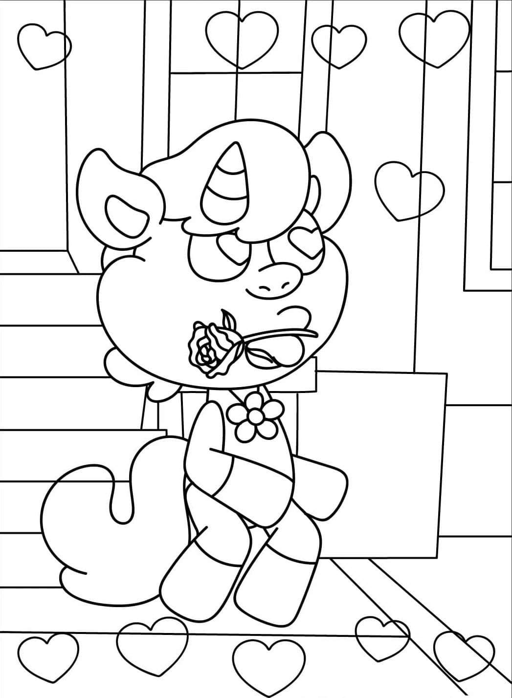 CraftyCorn k vytisknutí omalovánka