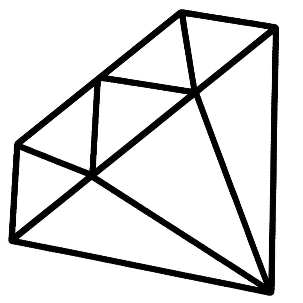 Diamant k vytisknutí zdarma omalovánka