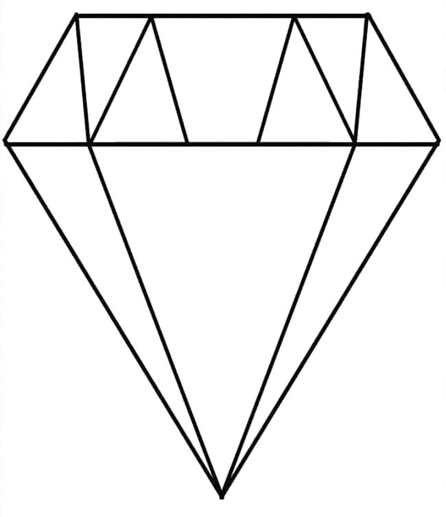 Diamant prostý tisknutelné omalovánka