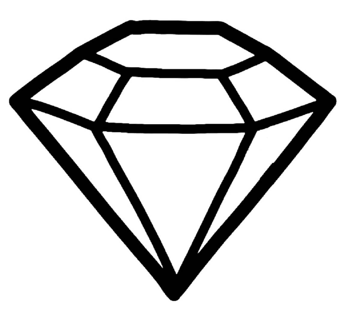 Diamant zdarma pro děti omalovánka