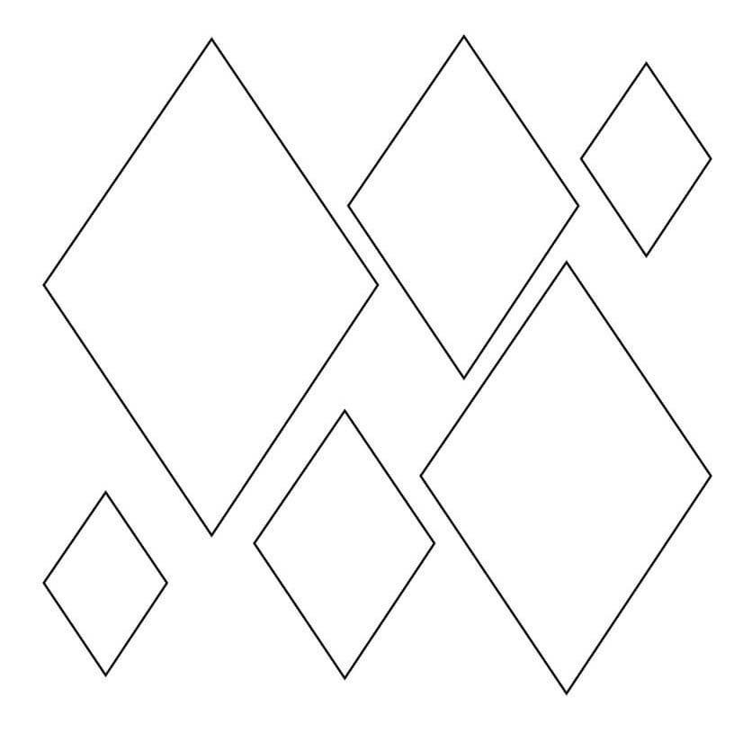 Diamant zdarma prostý omalovánka