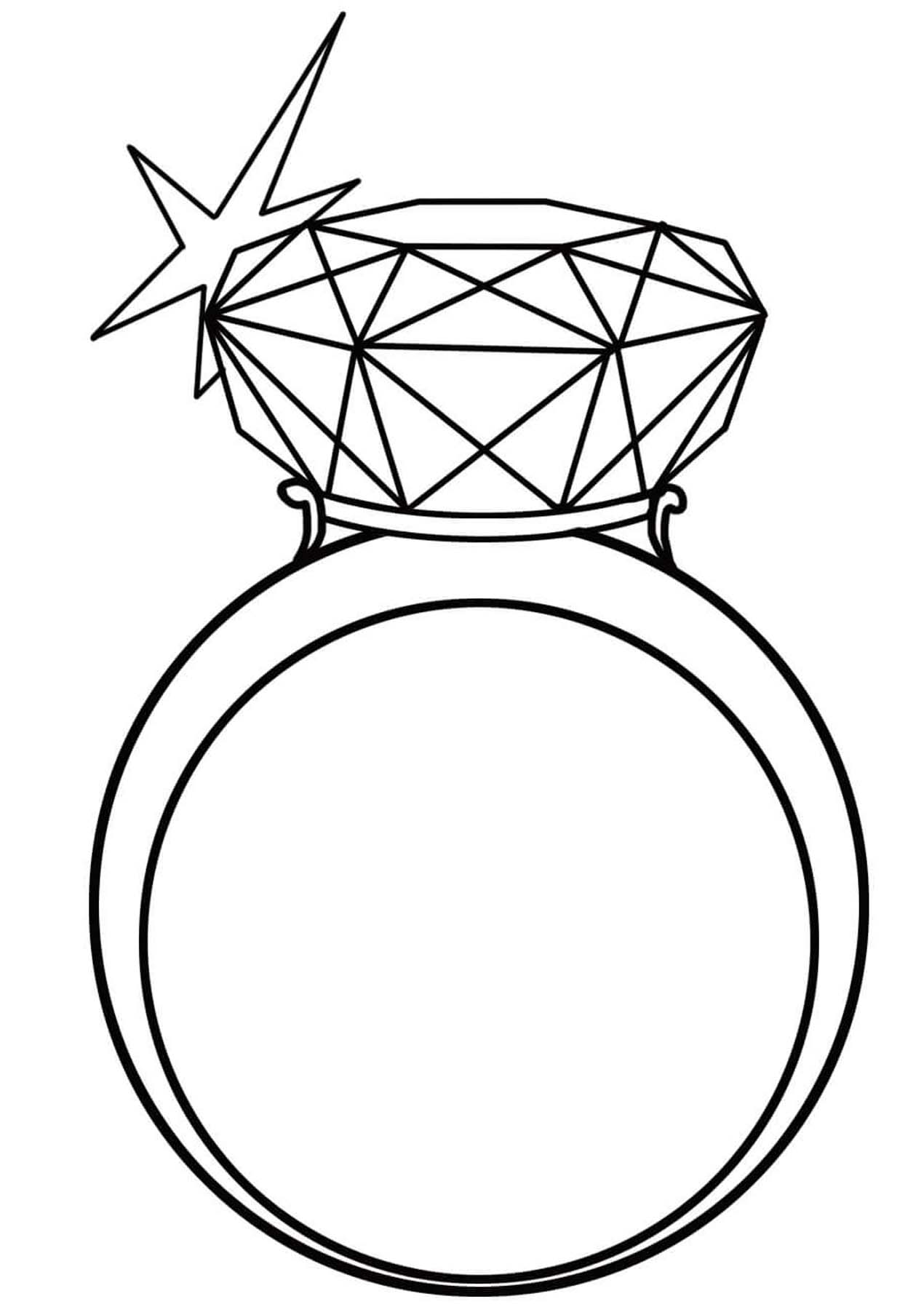 Diamant zdarma snadný tisknutelné omalovánka