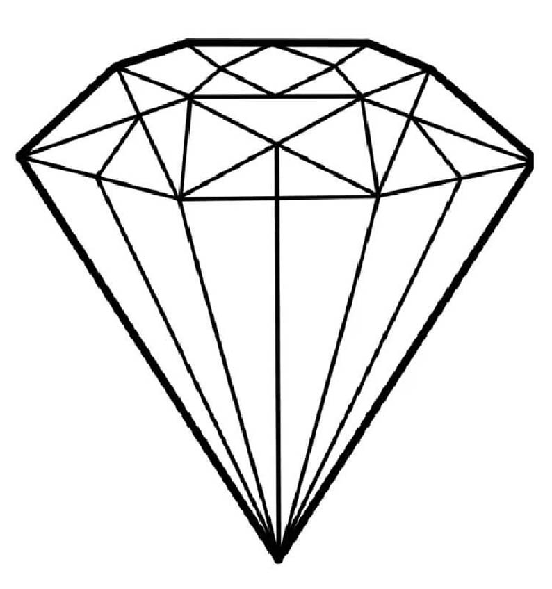 Diamant zdarma tisknutelné pro děti omalovánka