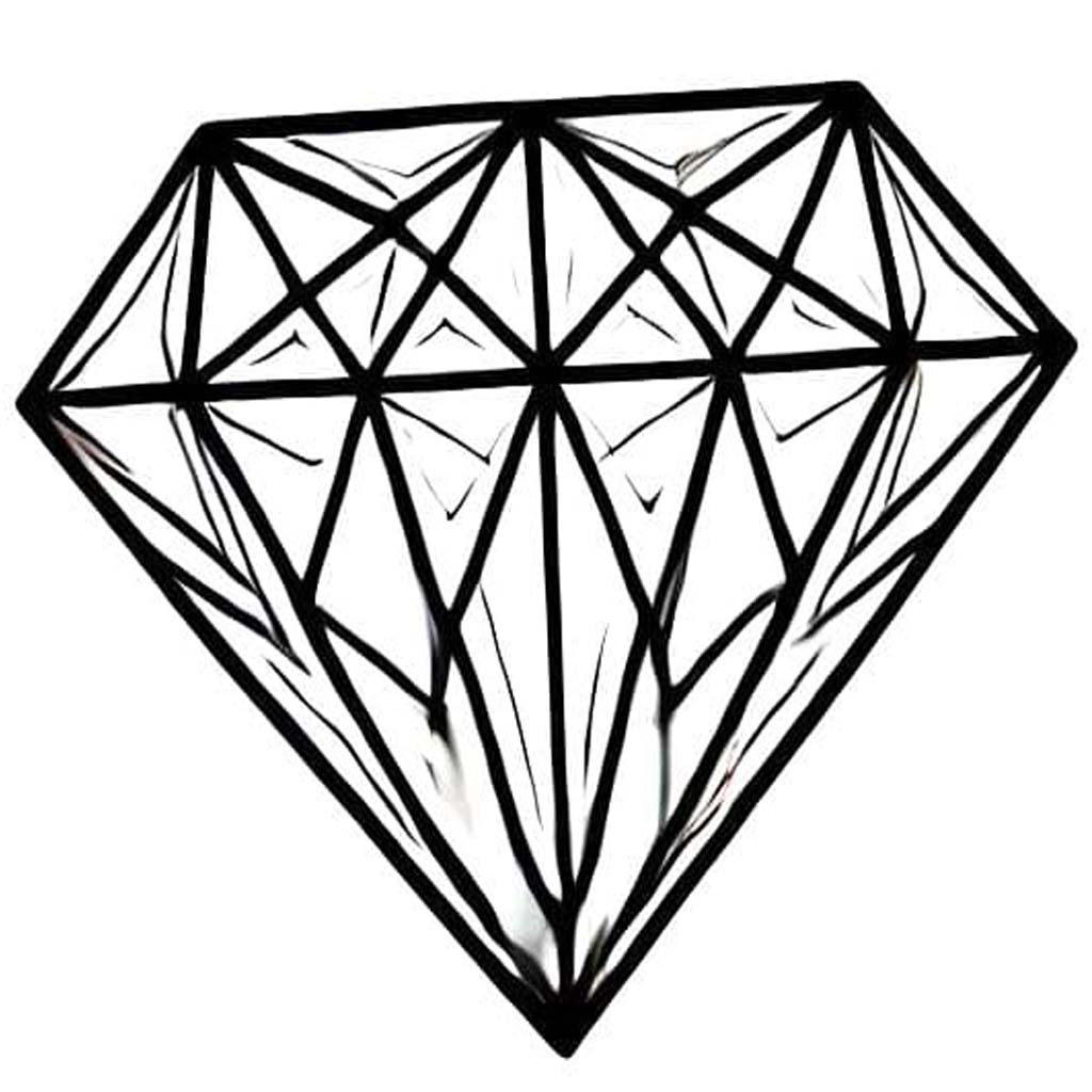 Diamant zdarma základní tisknutelné omalovánka