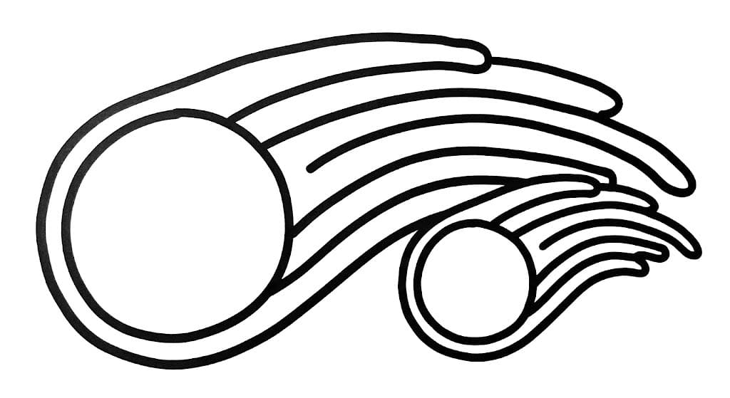 Kometa k vytisknutí zdarma omalovánka