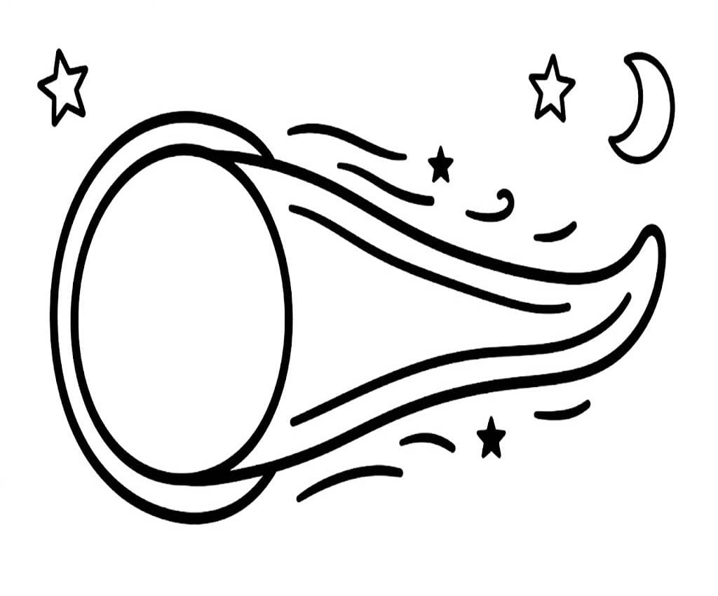 Kometa k vytisknutí omalovánka