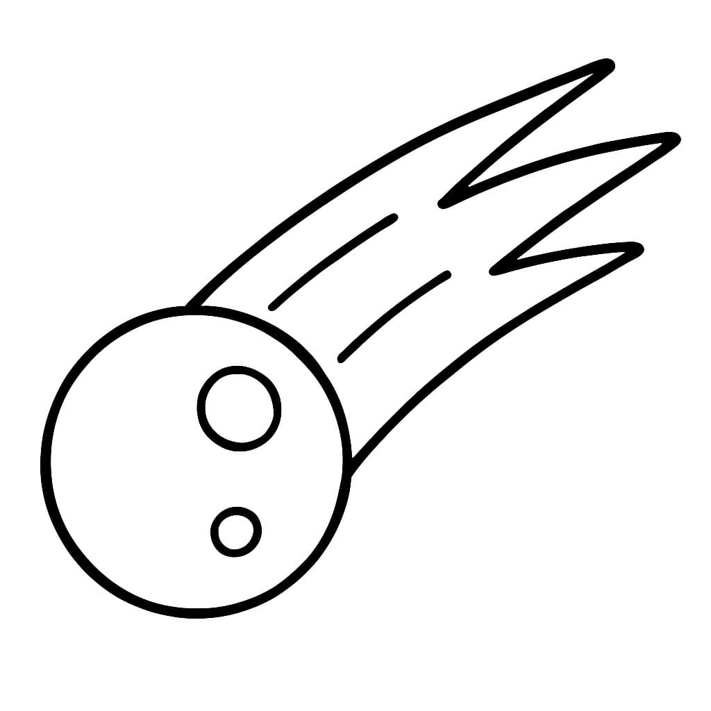 Kometa pro děti omalovánka