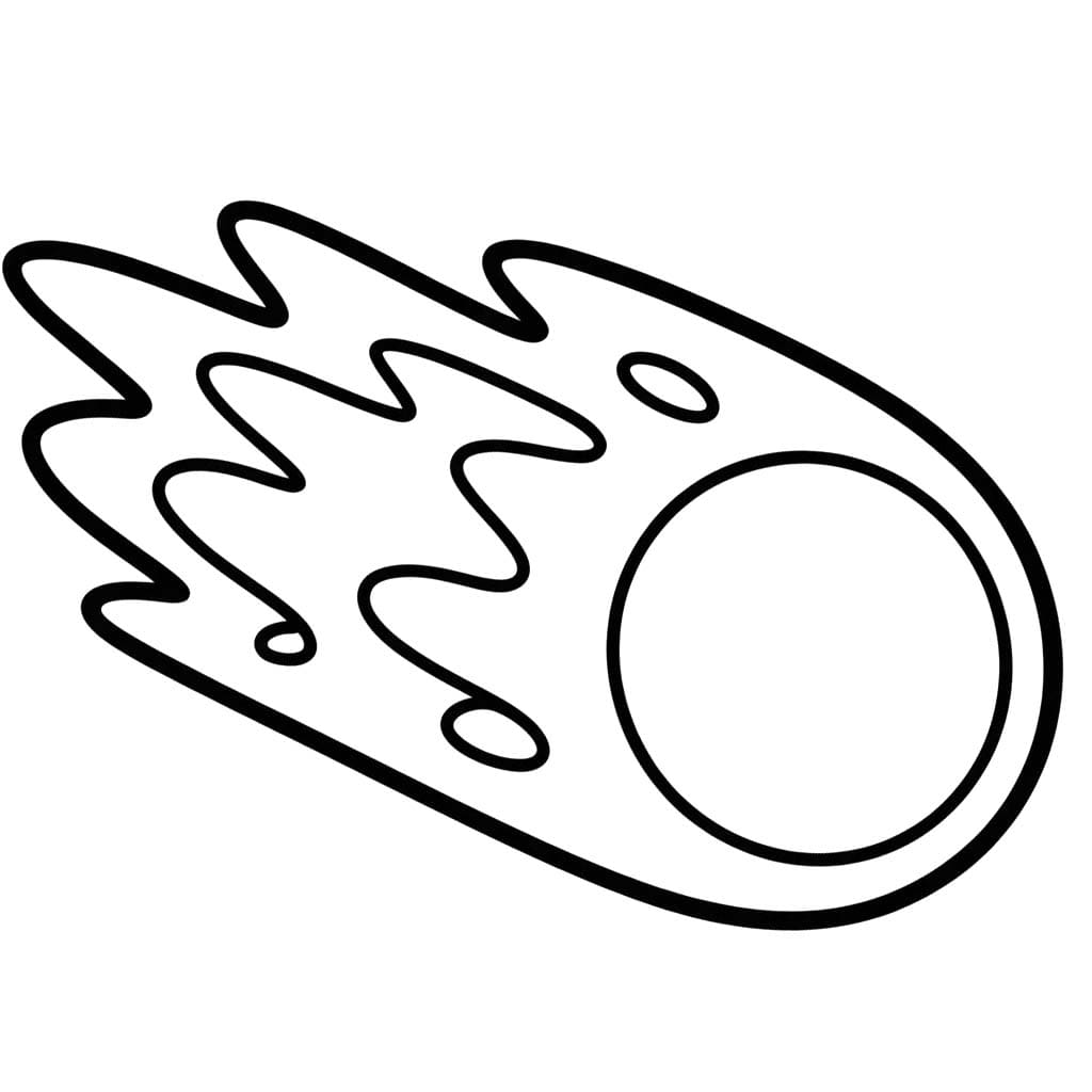 Kometa snadný tisknutelné omalovánka