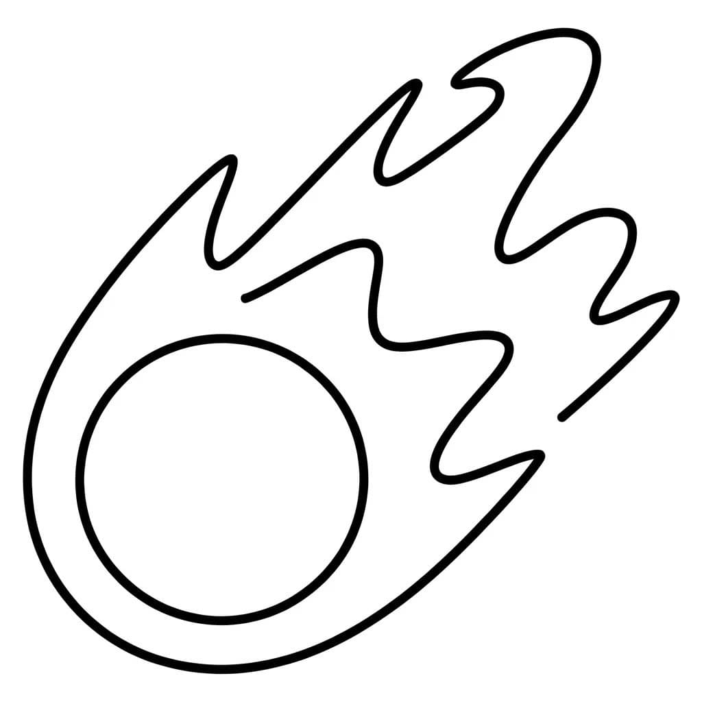 Kometa tisknutelné pro děti omalovánka