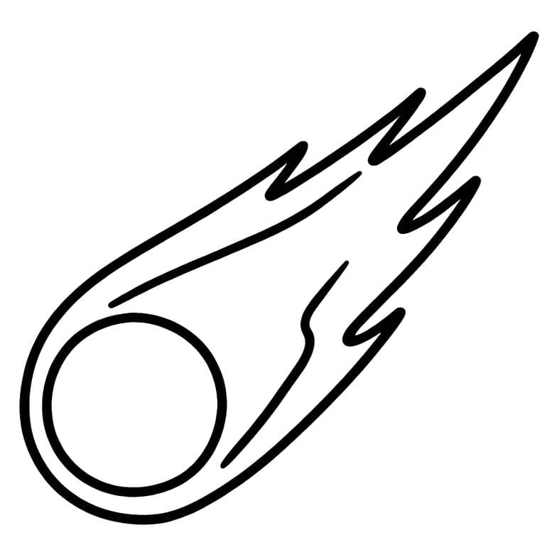 Kometa tisknutelné omalovánka