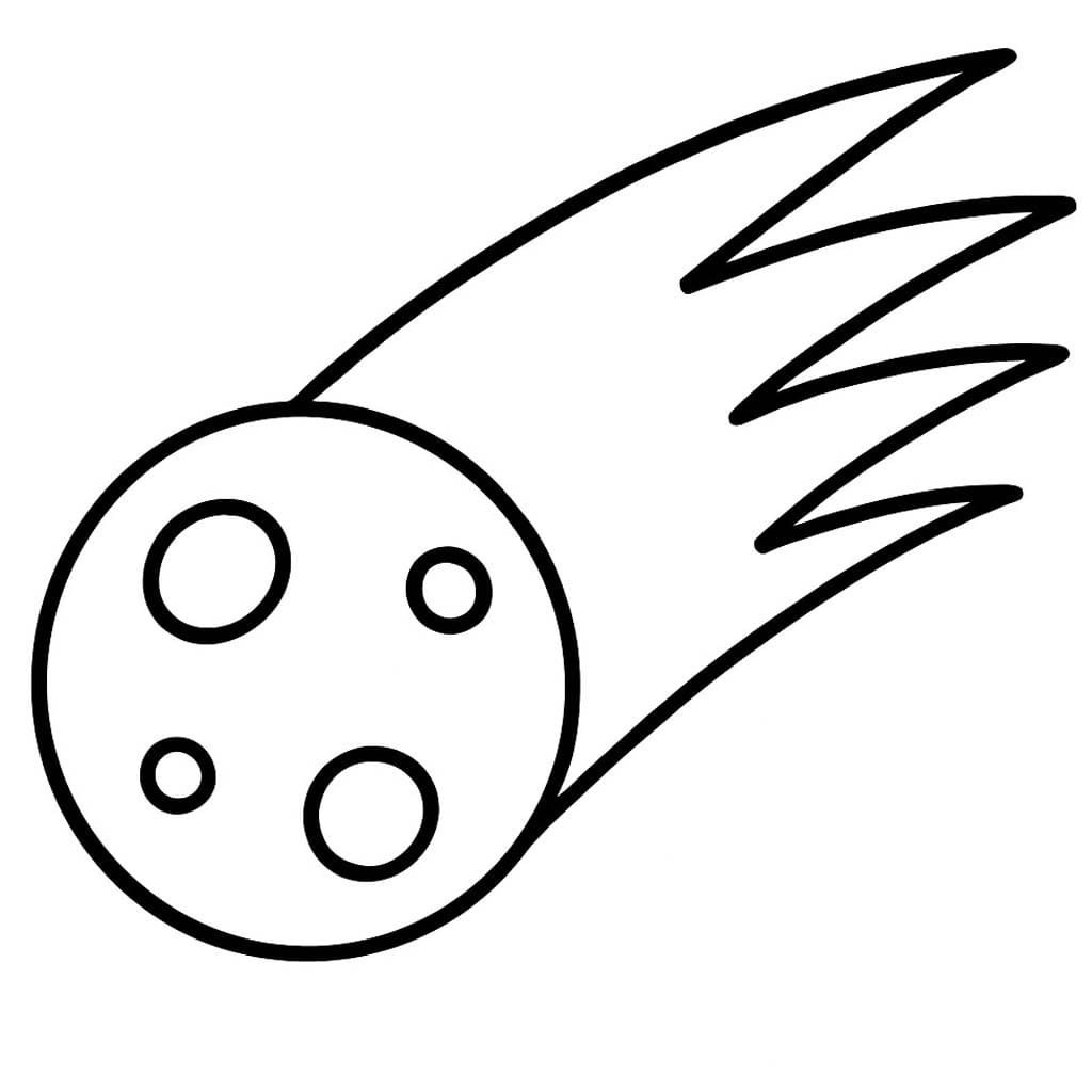 Kometa zdarma pro děti omalovánka