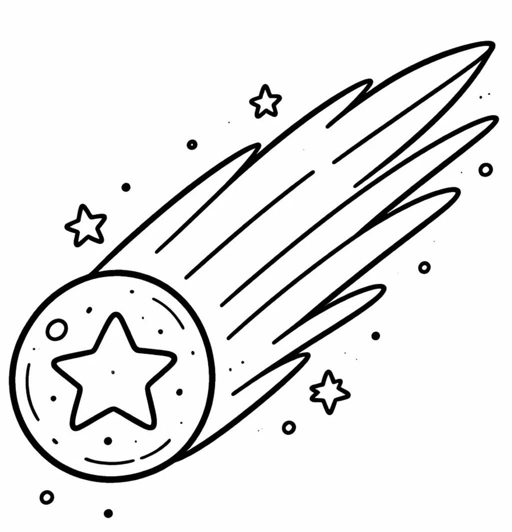 Kometa zdarma prostý omalovánka