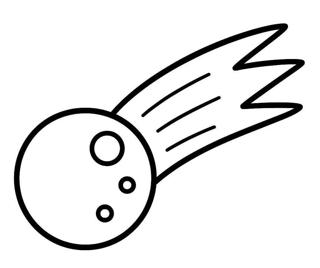 Kometa zdarma snadný omalovánka