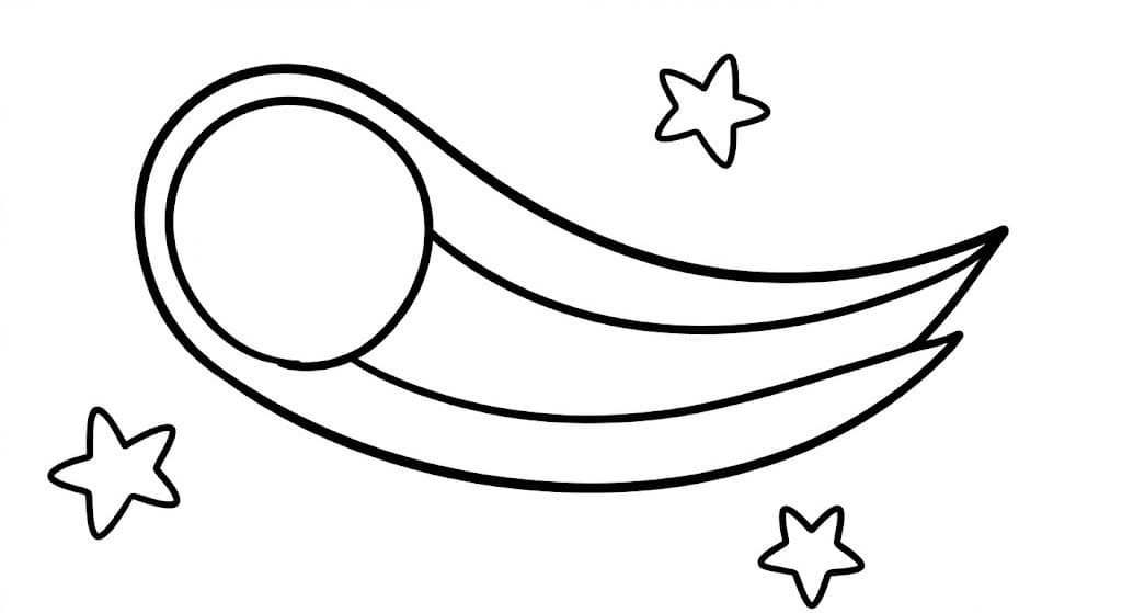 Kometa zdarma omalovánka